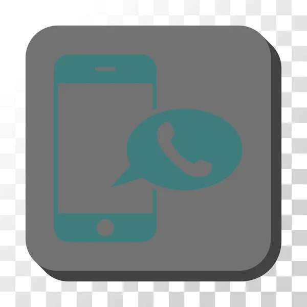 Кнопка смартфона Call Balloon Rounded Square Vector — стоковый вектор