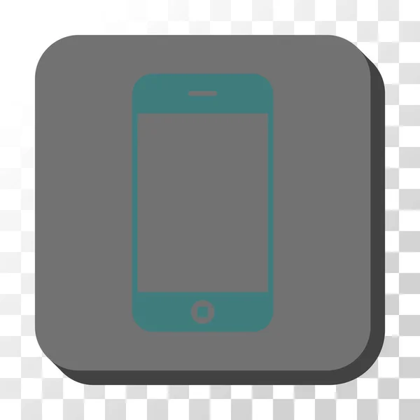 Bouton vectoriel carré arrondi Smartphone — Image vectorielle
