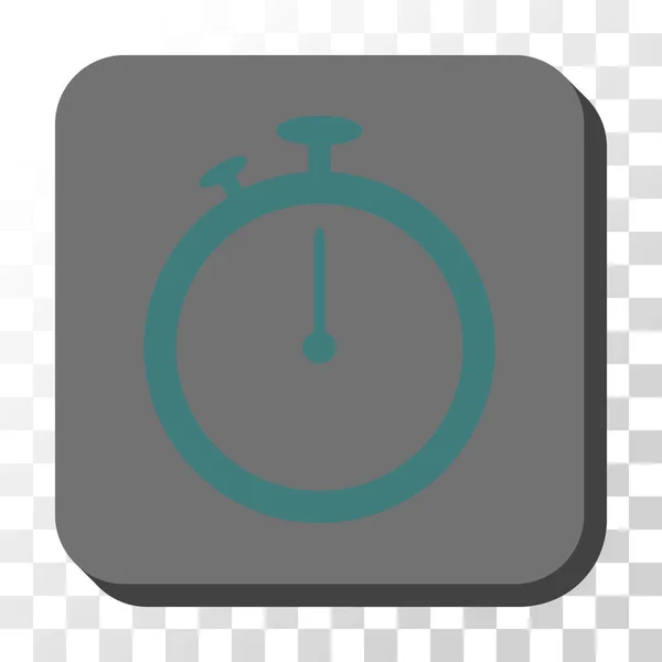 Chronomètre rond carré Vector Button — Image vectorielle