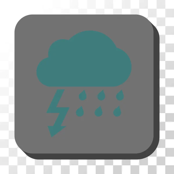 Thunderstorm Rounded Square Vector Button