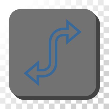 Eğri Exchange ok yuvarlak kare vektör düğmesi