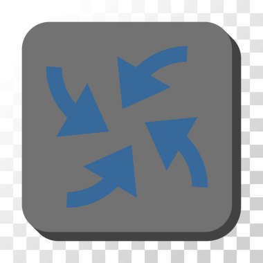 Siklon okları yuvarlak kare vektör düğmesi