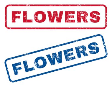 Çiçekler lastik pullar