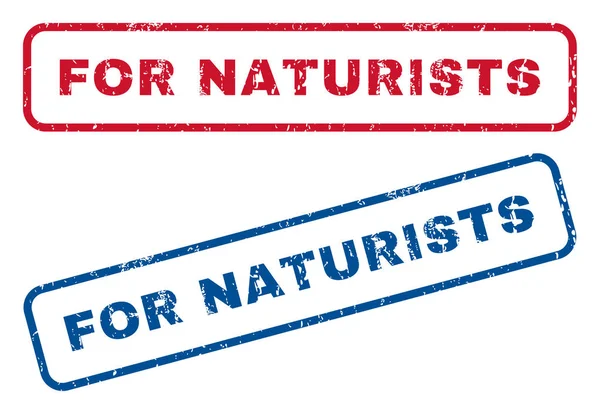 Pour naturistes Timbres en caoutchouc — Image vectorielle