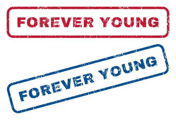 Forever Young Rubber Stamps — Stock Vector