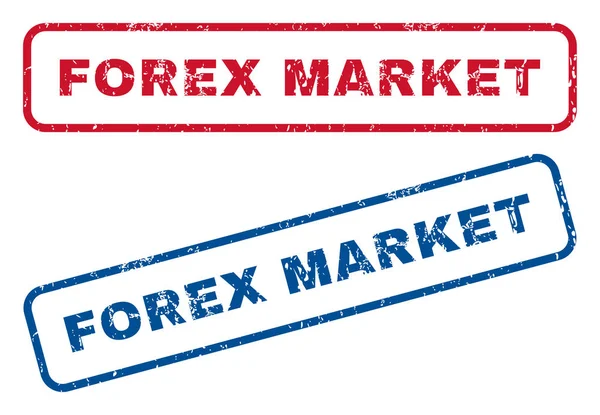 Forex trh gumová razítka — Stockový vektor