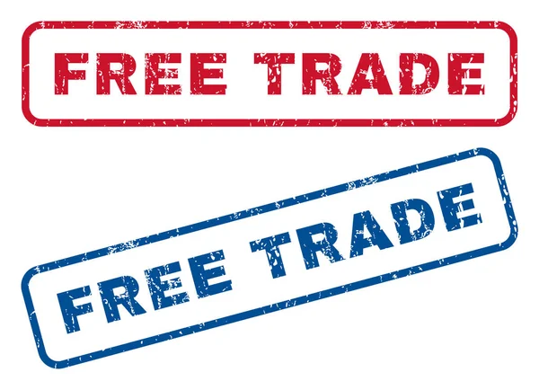 Sellos de caucho de libre comercio — Vector de stock