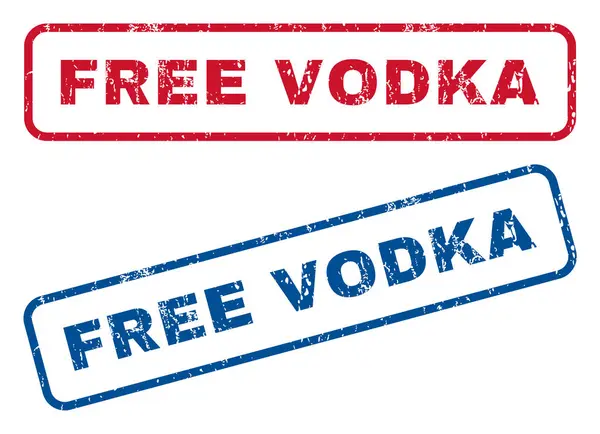 Selos de borracha Vodka grátis — Vetor de Stock