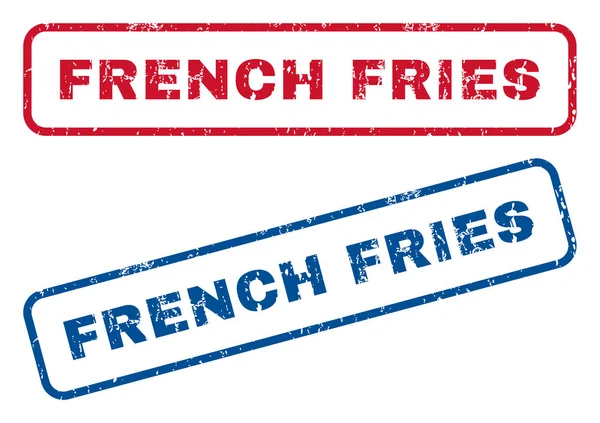 French Fries Rubber Stamps — Stock Vector