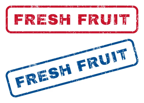 Φρέσκα φρούτα λαστιχένιες σφραγίδες — Διανυσματικό Αρχείο