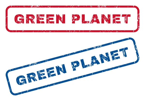 Зелена планета штампів — стоковий вектор