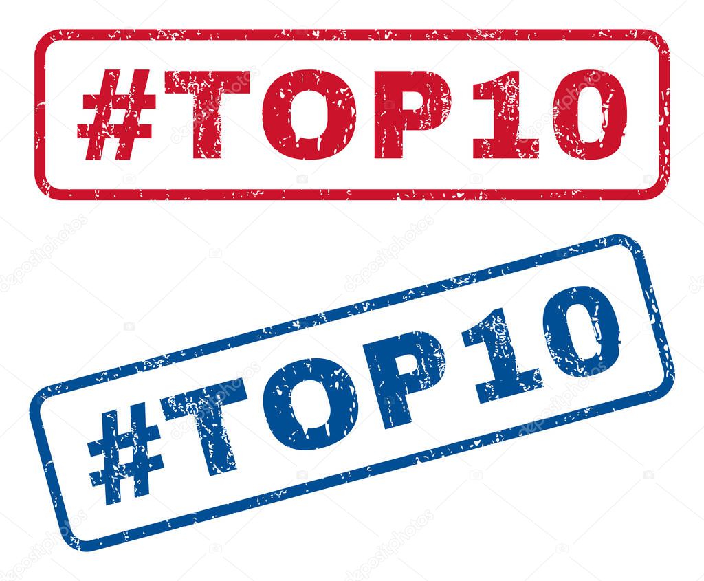 Hashtag Top10 Rubber Stamps