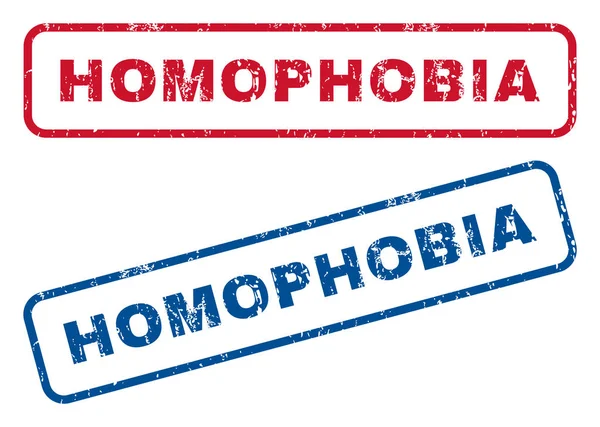 Резиновые печати о гомофобии — стоковый вектор