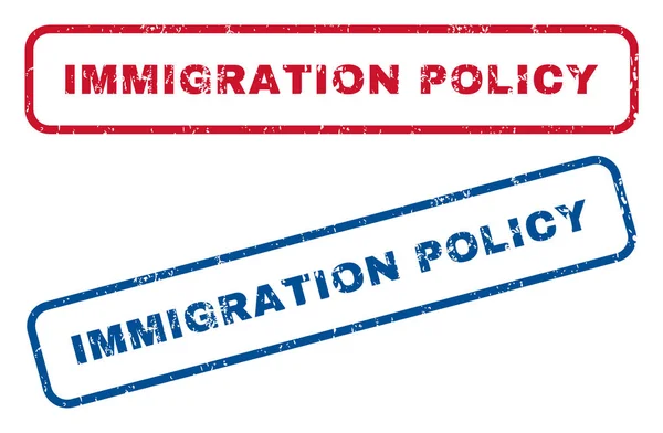 Immigratie beleid stempels — Stockvector