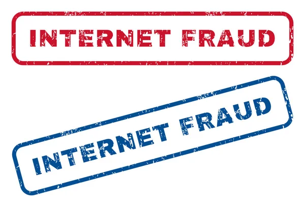 Carimbos de borracha de fraude na Internet — Vetor de Stock