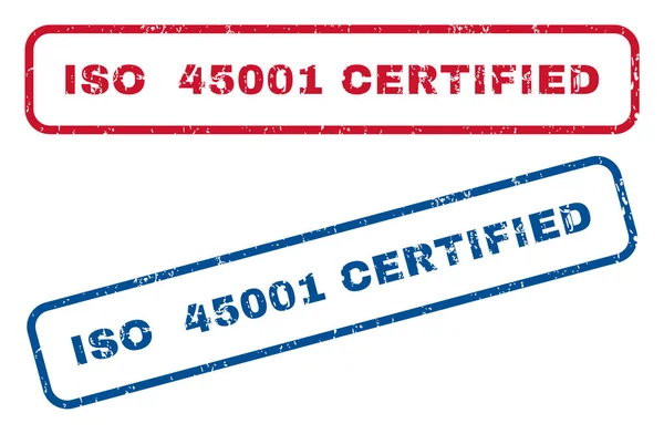 ISO 45001 sertifikalı lastik pullar — Stok Vektör