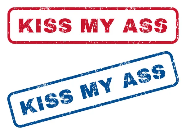 Kiss My Ass Rubber Stamps — Wektor stockowy