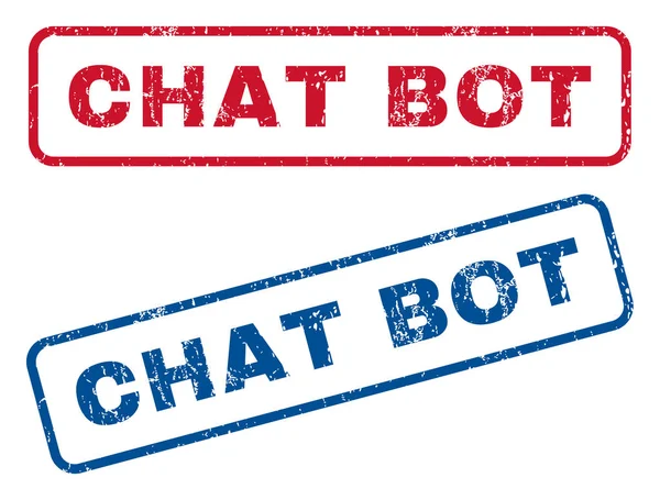 Chat Bot Rubber Stamps — Stock Vector