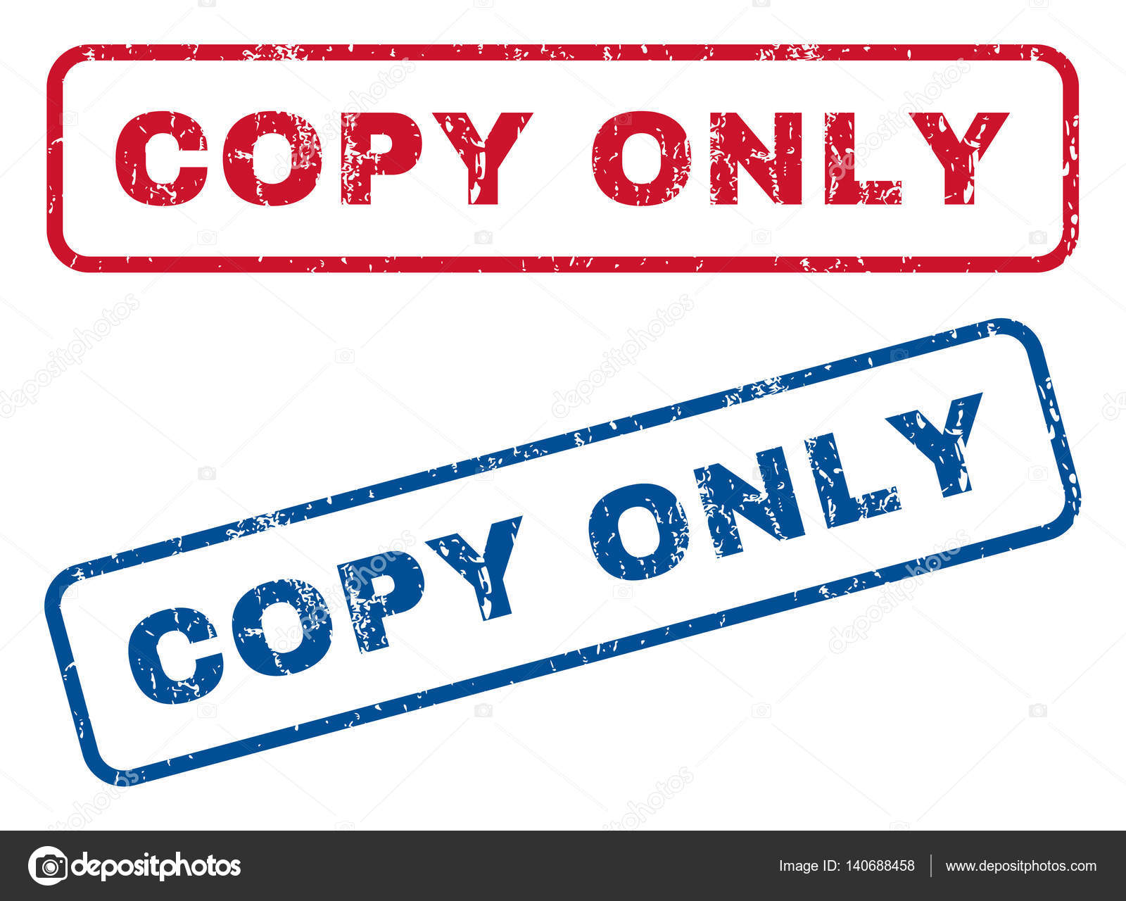 Copy Only Rubber Stamps — Stock Vector ©