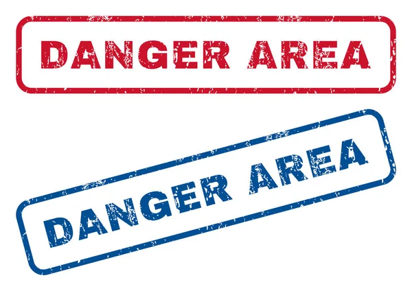 Danger Area Rubber Stamps — Stock Vector