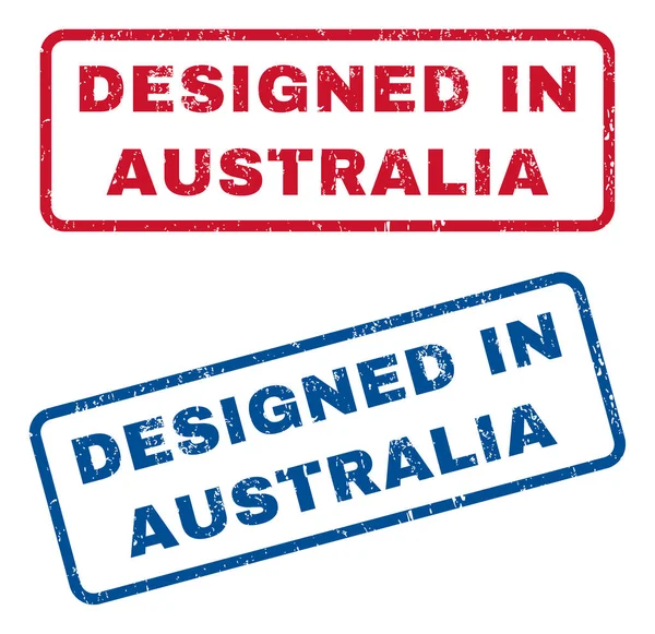 Designad i Australien stämplar — Stock vektor