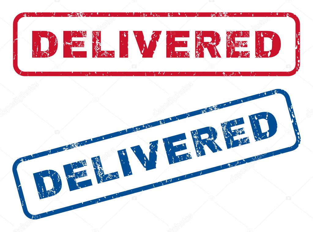 Delivered Rubber Stamps — Stock Vector © 140689196