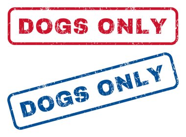 Köpekler tek lastik pullar