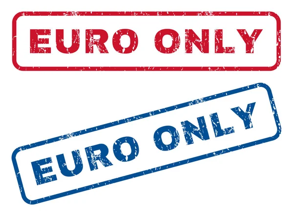 Euro Only Rubber Stamps — Stock Vector