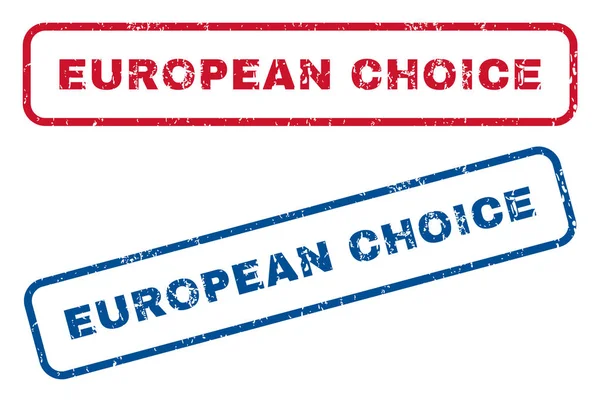 Ευρωπαϊκή επιλογή λαστιχένιες σφραγίδες — Διανυσματικό Αρχείο