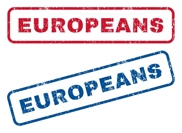 Selos de borracha europeus — Vetor de Stock
