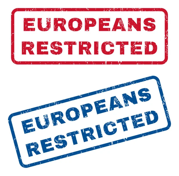 Οι Ευρωπαίοι περιορισμένη λαστιχένιες σφραγίδες — Διανυσματικό Αρχείο