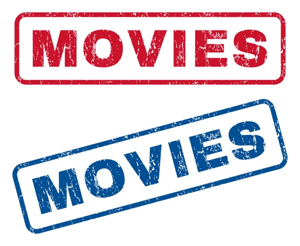 Movies Rubber Stamps — Stock Vector