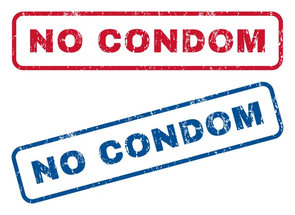 Ingen kondom stämplar — Stock vektor