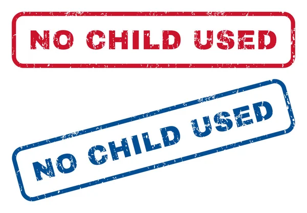 Aucun enfant utilisé Timbres en caoutchouc — Image vectorielle