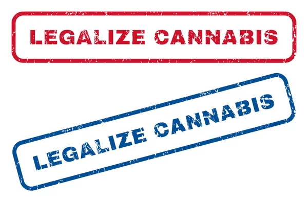 Legalizar sellos de goma de cannabis — Archivo Imágenes Vectoriales