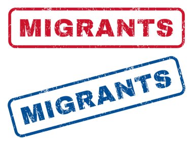 Göçmenler lastik pullar