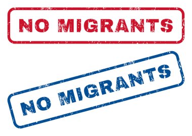 Hiçbir göçmen lastik pullar