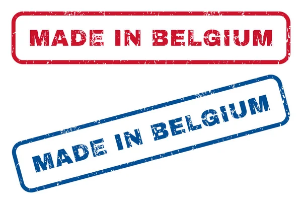 Fabricado en Bélgica Sellos de goma — Vector de stock