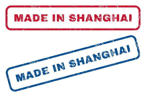 Hecho en Shanghai sellos de goma — Vector de stock