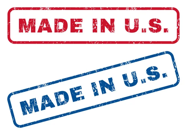 Feito em selos de borracha dos EUA —  Vetores de Stock