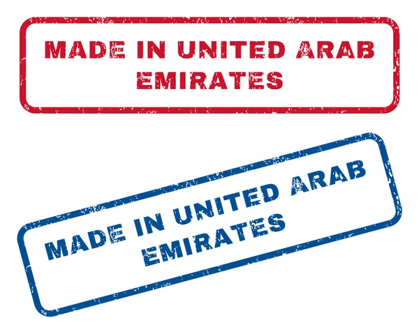 Fabricado en Emiratos Árabes Unidos Sellos de goma — Archivo Imágenes Vectoriales