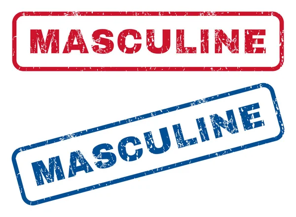 Timbres en caoutchouc Masculin — Image vectorielle