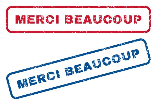Merci Beaucoup Rubber Stamps — Stock Vector