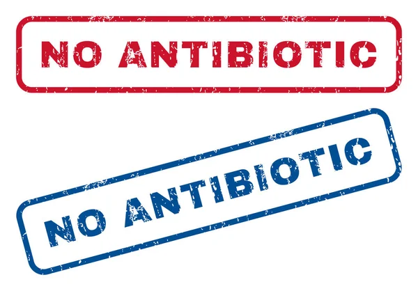 No Antibiotic Rubber Stamps — Stock Vector