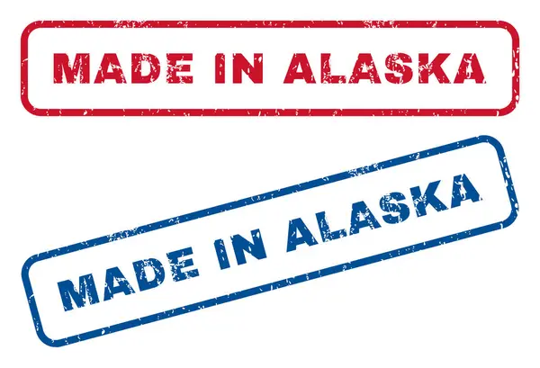 Hecho en Alaska Sellos de goma — Vector de stock