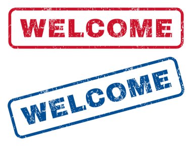 Hoş geldiniz lastik pullar