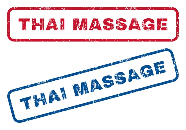 Thai Massage Rubber Stamps — Stock Vector