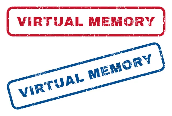 Mémoire virtuelle Timbres en caoutchouc — Image vectorielle
