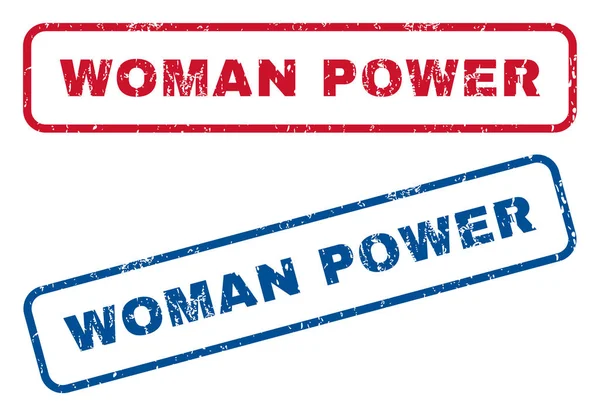 Woman Power Rubber Stamps — Stock Vector