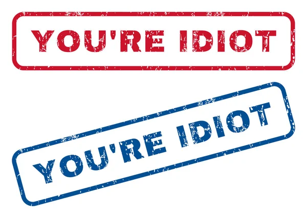 You are an idiot rubber stamp Royalty Free Vector Image